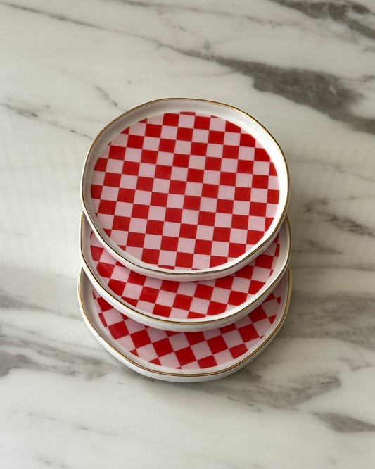 Circus Small Plates - Red & Pink