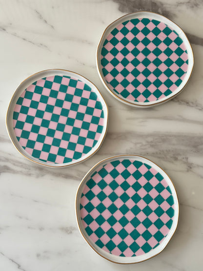 Circus Small Plates - Teal & Pink