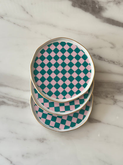 Circus Small Plates - Teal & Pink